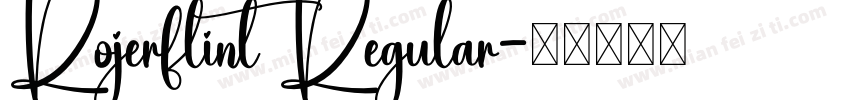Rojerflint Regular字体转换